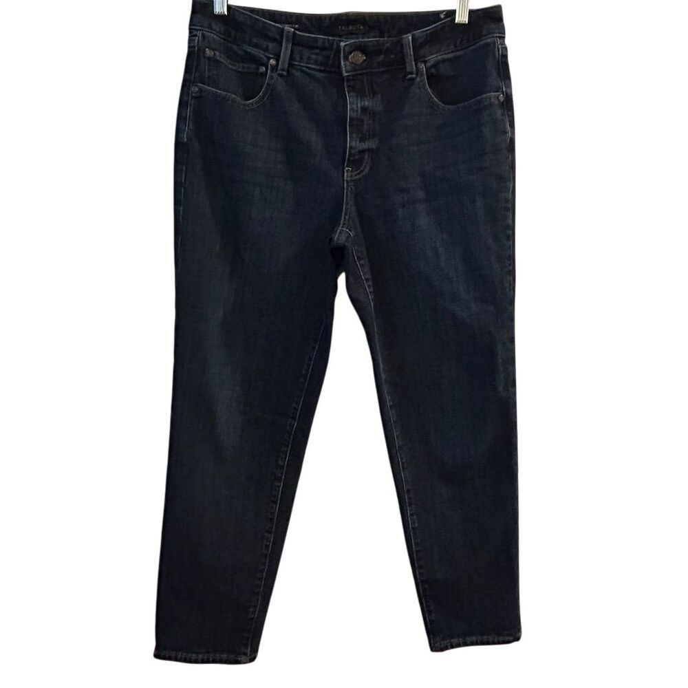 Talbots Women's Relaxed Jeans Size 12 Dark High Rise Denim 31" Inseam